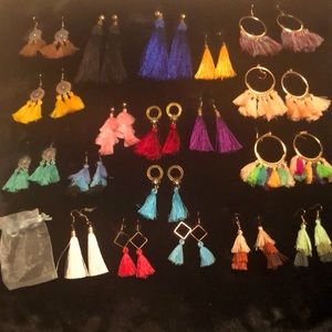 19 Pairs of Assorted Earrings. All New w/Bags
